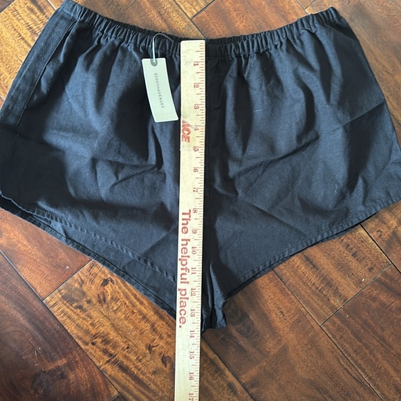 Anthropologie | black linen Athletic shorts running shorts - Picture 7 of 10